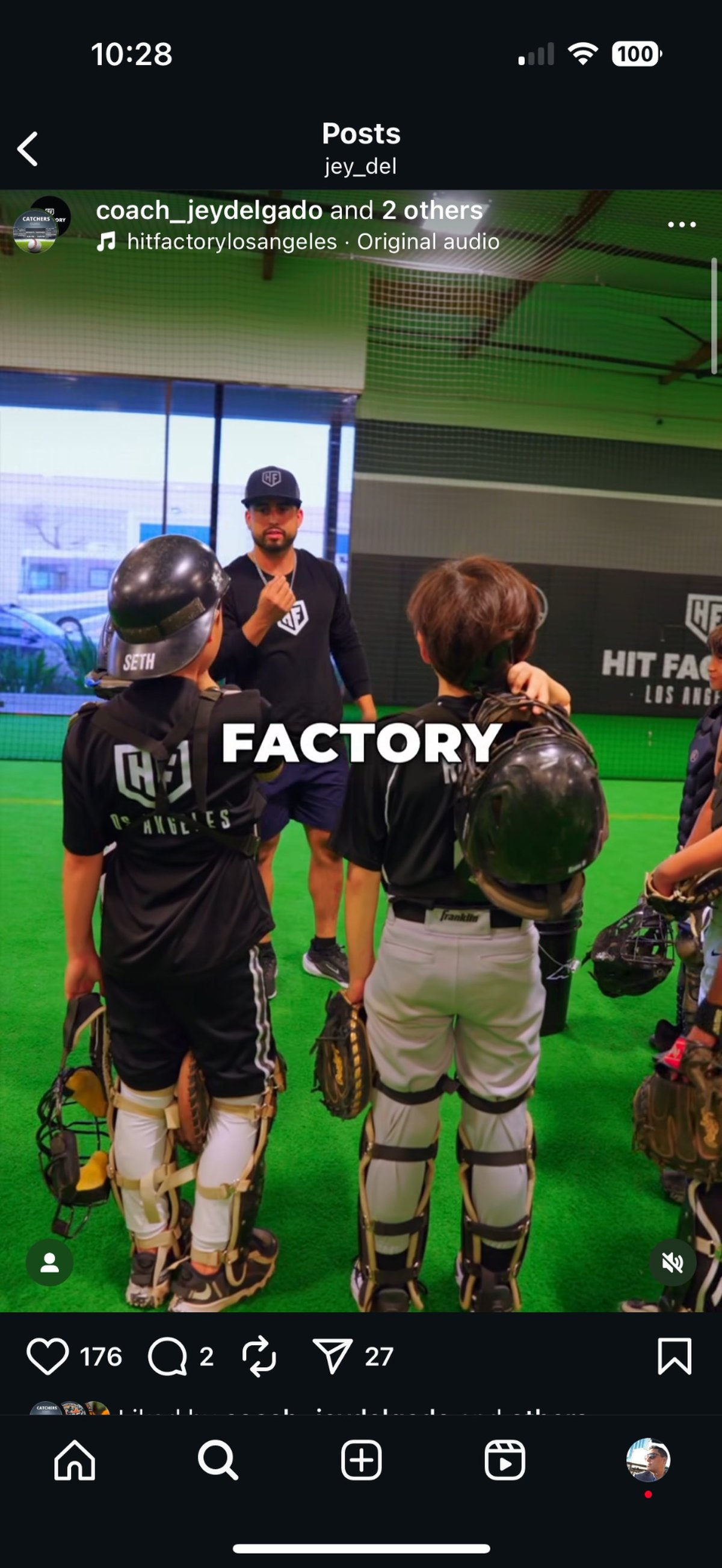 Youth baseball training
